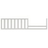 Rustic Farmhouse Style Whitewash Toddler Bed Safety Guard Rails for Convertible Crib, White