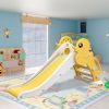 Kid Slide for Toddler Age 1-3 Indoor Pet duck yellow Plastic Slide Outdoor Playground Climber Slide