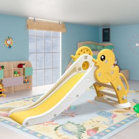 Kid Slide for Toddler Age 1-3 Indoor Pet duck yellow Plastic Slide Outdoor Playground Climber Slide