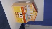 Wooden Pretend Play Kitchen Set for Kids Toddlers, Toys Gifts for Boys and Girls,Yellow