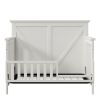 Rustic Farmhouse Style Whitewash Toddler Bed Safety Guard Rails for Convertible Crib, White