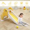 Kid Slide for Toddler Age 1-3 Indoor Pet duck yellow Plastic Slide Outdoor Playground Climber Slide