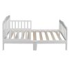 Wooden Baby Toddler Bed Children Bedroom Furniture with Safety Guardrails White Replacement code: 98026167