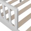 Wooden Baby Toddler Bed Children Bedroom Furniture with Safety Guardrails White Replacement code: 98026167