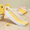 Kid Slide for Toddler Age 1-3 Indoor Pet duck yellow Plastic Slide Outdoor Playground Climber Slide