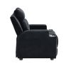 Kids Recliner Chair, Kids Upholstered Couch with Two Cup Holder, Footrest, Backrest, Toddlers Velvet Recliner with Headrest and Footrest