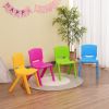 Kids Chair,Children Lightweight Plastic 4 Chairs Set with 11.8" H Seat for Playrooms,Preschool,Toddlers (Enlarge Size)