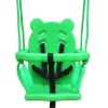 Toddler Baby Swing Set Indoor Outdoor Folding Metal Swing Frame with Safety Harness and Handrails for Backyard