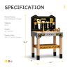 Wooden Tool Workbench Toy for Kids & Toddlers, Pretend Play Tool Toy Gift for Boys Girls