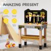 Wooden Tool Workbench Toy for Kids & Toddlers, Pretend Play Tool Toy Gift for Boys Girls