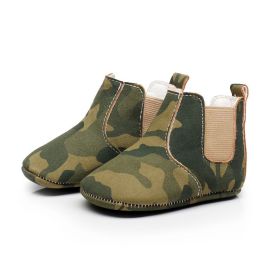 Baby Shoes Baby Xie Shoes Toddler Shoes Elastic PU Soft Shoes Children's Shoes (Option: Green-13)