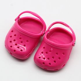 Doll beach slippers (Color: Red)