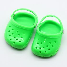 Doll beach slippers (Color: green)